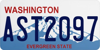 WA license plate AST2097