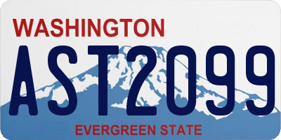 WA license plate AST2099