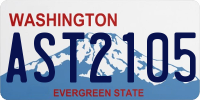 WA license plate AST2105