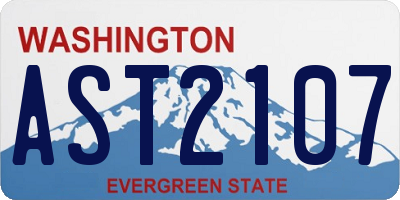 WA license plate AST2107