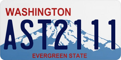 WA license plate AST2111