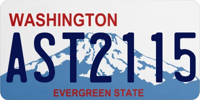 WA license plate AST2115