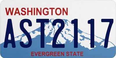 WA license plate AST2117