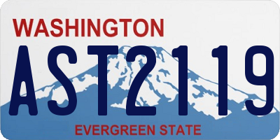 WA license plate AST2119