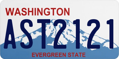 WA license plate AST2121