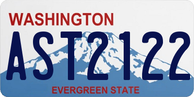 WA license plate AST2122
