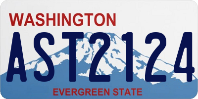 WA license plate AST2124