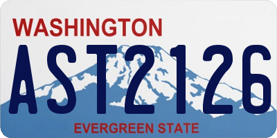 WA license plate AST2126