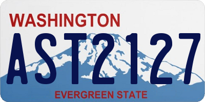 WA license plate AST2127