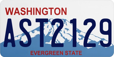 WA license plate AST2129