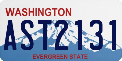 WA license plate AST2131