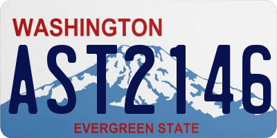 WA license plate AST2146