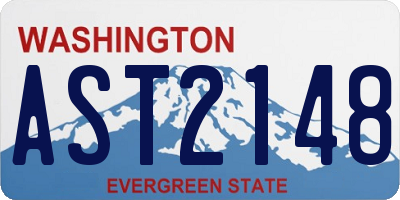 WA license plate AST2148