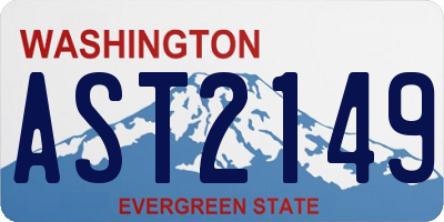 WA license plate AST2149