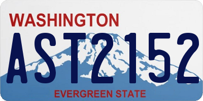 WA license plate AST2152