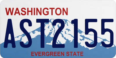 WA license plate AST2155