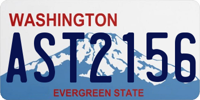 WA license plate AST2156