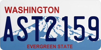 WA license plate AST2159
