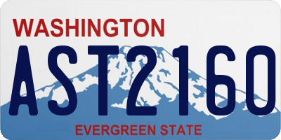 WA license plate AST2160