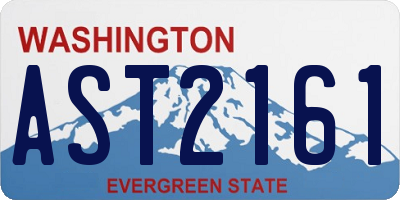 WA license plate AST2161