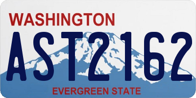 WA license plate AST2162