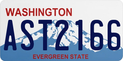 WA license plate AST2166