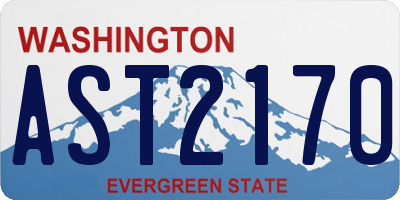 WA license plate AST2170