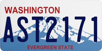 WA license plate AST2171