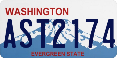WA license plate AST2174