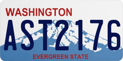 WA license plate AST2176
