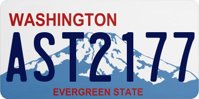 WA license plate AST2177