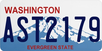 WA license plate AST2179