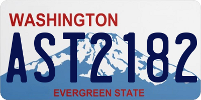WA license plate AST2182