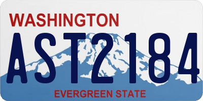 WA license plate AST2184
