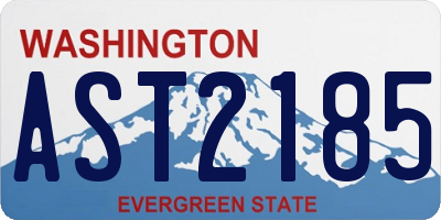 WA license plate AST2185
