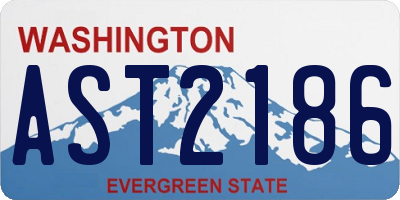 WA license plate AST2186