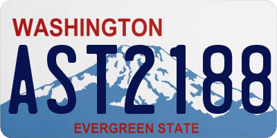WA license plate AST2188