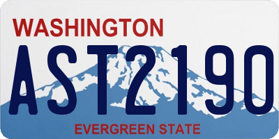 WA license plate AST2190