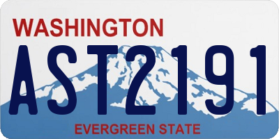 WA license plate AST2191