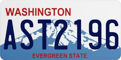 WA license plate AST2196