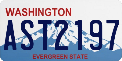 WA license plate AST2197