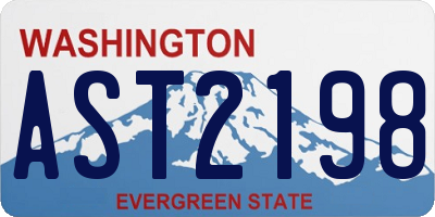 WA license plate AST2198