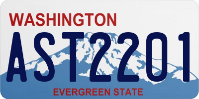 WA license plate AST2201