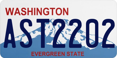 WA license plate AST2202