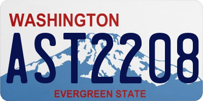 WA license plate AST2208