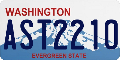 WA license plate AST2210