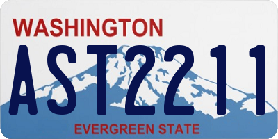 WA license plate AST2211
