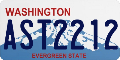 WA license plate AST2212