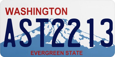 WA license plate AST2213