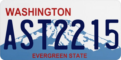 WA license plate AST2215
